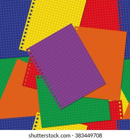 A lot of paper on table or board. Idea for background of artbook