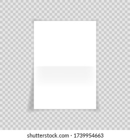 Paper on transparent background for banner design. Vector illustration.