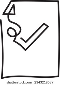 Paper one line icon, yes paper one line icon. Simple one line vector icon