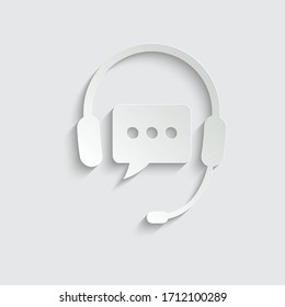 Paper online support, call operator icon