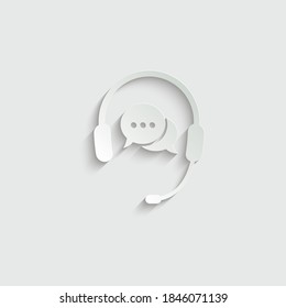 paper online support, call operator icon