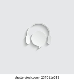 paper online support, call operator icon headphones icon 