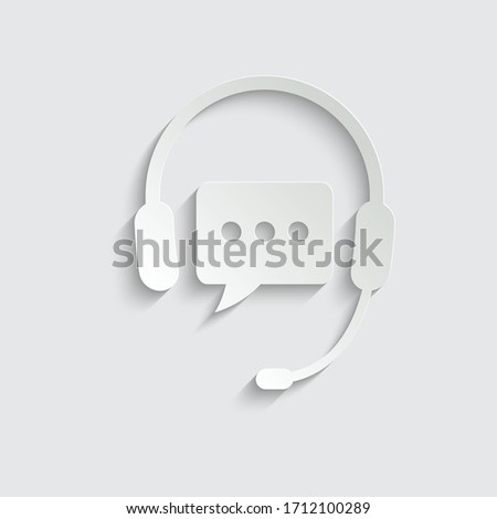 Paper online support, call operator icon