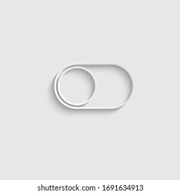 paper On/Off switch icon. turn sign vector