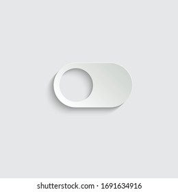 icono del interruptor de encendido y apagado del papel. vector de giro