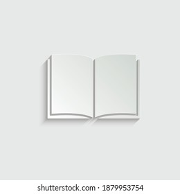 paper Open book -  black vector icon