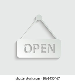 icono de apertura de papel - vector Ilustración 