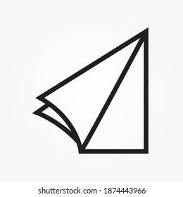 paper open slide icon vector illustration