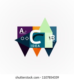Paper option steps diagram infographic layout. Vector artistic illustration for business presentation, web banner or poster