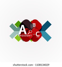 Paper option steps diagram infographic layout. Vector artistic illustration for business presentation, web banner or poster