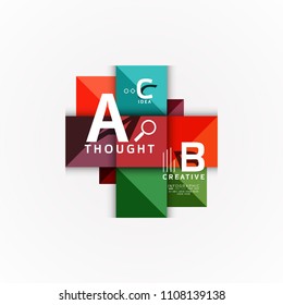 Paper option steps diagram infographic layout. Vector artistic illustration for business presentation, web banner or poster