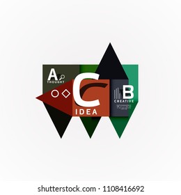 Paper option steps diagram infographic layout. Vector artistic illustration for business presentation, web banner or poster