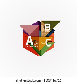 Paper option steps diagram infographic layout. Vector artistic illustration for business presentation, web banner or poster