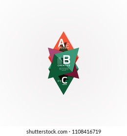 Paper option steps diagram infographic layout. Vector artistic illustration for business presentation, web banner or poster
