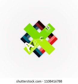 Paper option steps diagram infographic layout. Vector artistic illustration for business presentation, web banner or poster