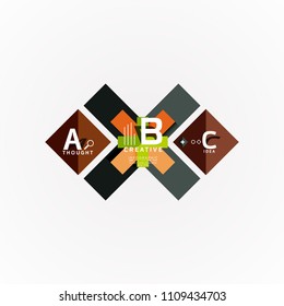 Paper option steps diagram infographic layout. Vector artistic illustration for business presentation, web banner or poster
