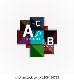 Paper option steps diagram infographic layout. Vector artistic illustration for business presentation, web banner or poster