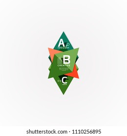 Paper option steps diagram infographic layout. Vector artistic illustration for business presentation, web banner or poster