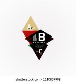 Paper option steps diagram infographic layout. Vector artistic illustration for business presentation, web banner or poster