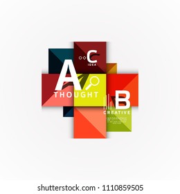 Paper option steps diagram infographic layout. Vector artistic illustration for business presentation, web banner or poster