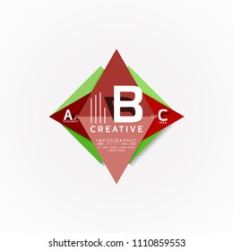Paper option steps diagram infographic layout. Vector artistic illustration for business presentation, web banner or poster
