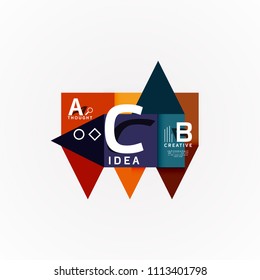 Paper option steps diagram infographic layout. Vector artistic illustration for business presentation, web banner or poster