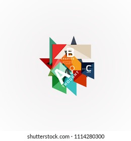 Paper option steps diagram infographic layout. Vector artistic illustration for business presentation, web banner or poster