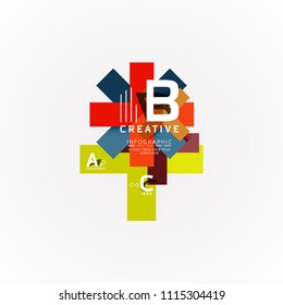 Paper option steps diagram infographic layout. Vector artistic illustration for business presentation, web banner or poster