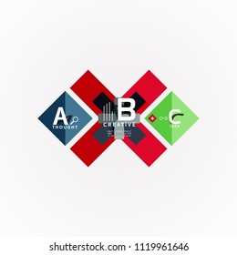 Paper option steps diagram infographic layout. Vector artistic illustration for business presentation, web banner or poster