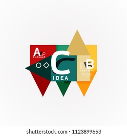Paper option steps diagram infographic layout. Vector artistic illustration for business presentation, web banner or poster