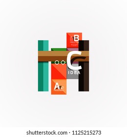 Paper option steps diagram infographic layout. Vector artistic illustration for business presentation, web banner or poster