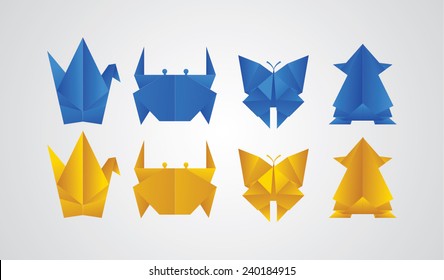 Paper origami animal
