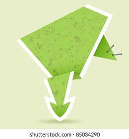 Paper Origami Arrow, element for design, vector illustration