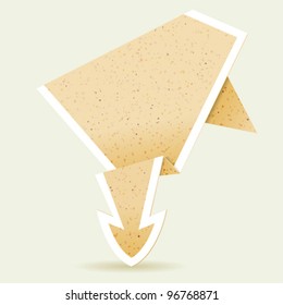 Paper Origami Arrow, element for design, vector illustration