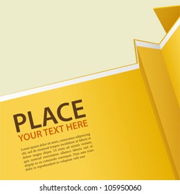 Paper Origami Banner, element for design, vector illustration