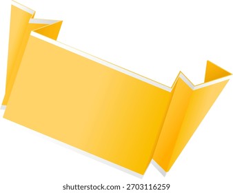 Paper Origami Banner, element for design, vector illustration
