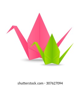 Paper origami cranes for Your design