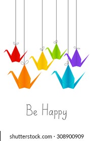 Paper origami cranes for Your design