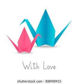 Paper origami cranes for Your design