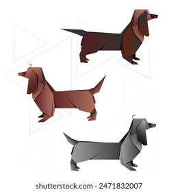 Paper, Origami Dog, brown Dog with white Background