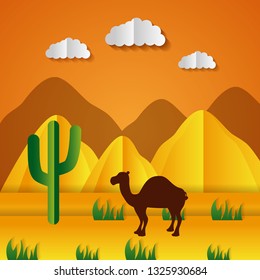 paper origami landscape