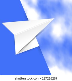 Plano de origami de papel.