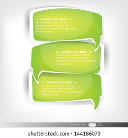 Paper origami speech bubble