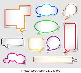 Paper origami speech bubble 