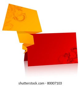 Paper origami speech bubble