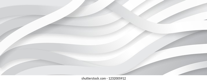 Color del fondo ondulado del patrón ondulado de origami de papel en color blanco y gris.