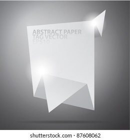 Paper origami tag vector