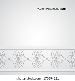 Paper ornament. Ornate background. EPS10 vector