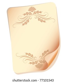 Paper with ornament for your text