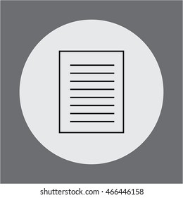 Paper outline icon illustration isolated vector sign symbol